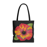 Poppy Tote Bag - Floral Canvas Shoulder Bag for Women, Flower Printed Grocery Tote, Reusable Shopping Handbag, Eco-Friendly Beach Bag, Gift