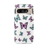 Butterfly Pattern White Background Tough Cases