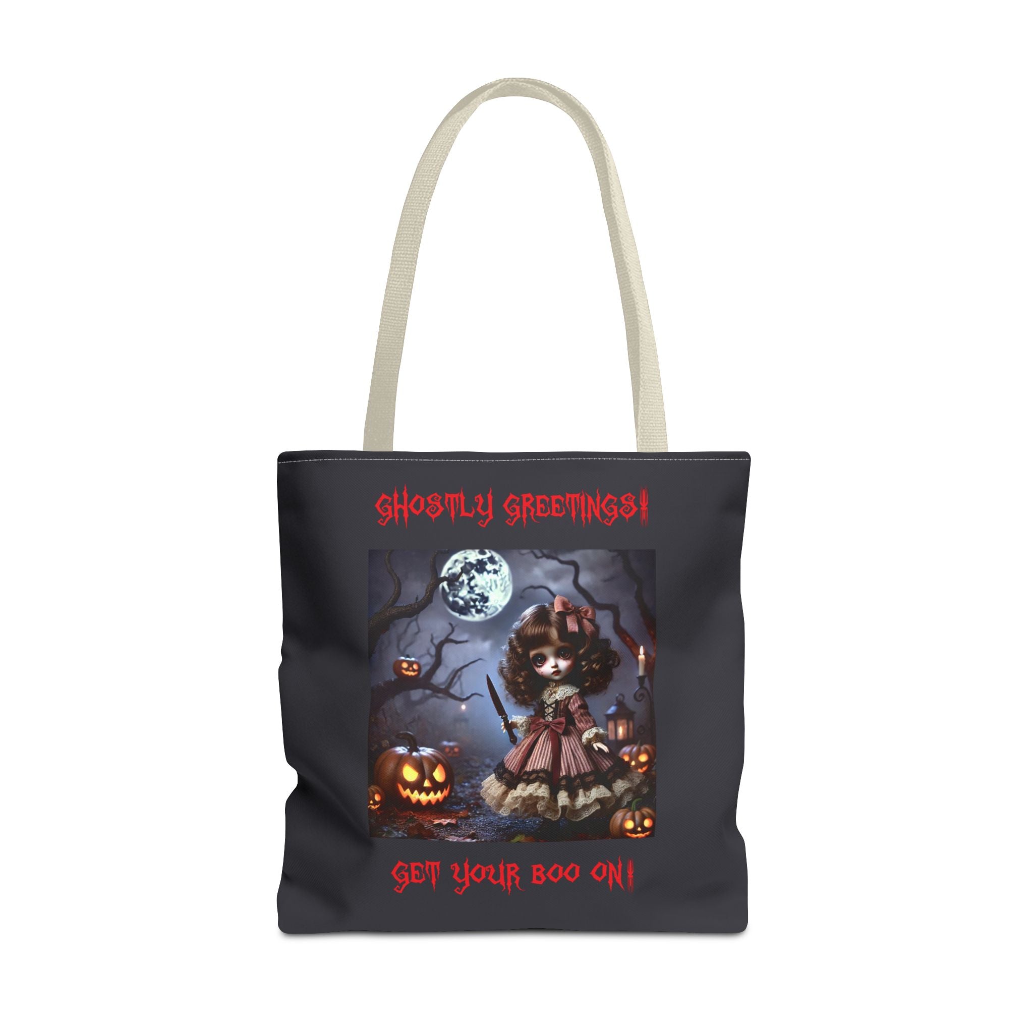 Halloween Doll With a Mix of Scary and Sweet Tote Bag