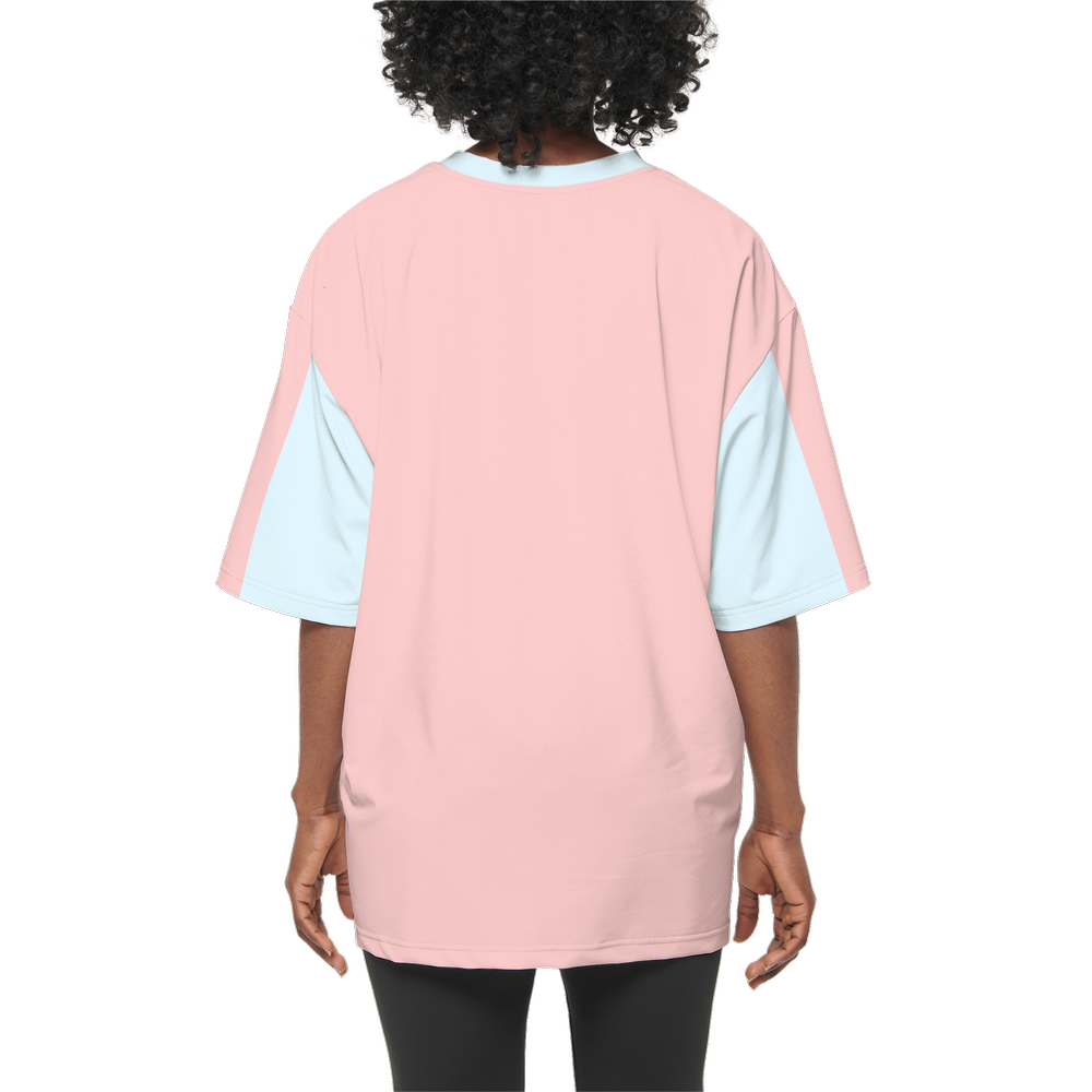 Kawaii Cow Women's Oversized Short-Sleeve T-Shirt-Heavyweight 225g