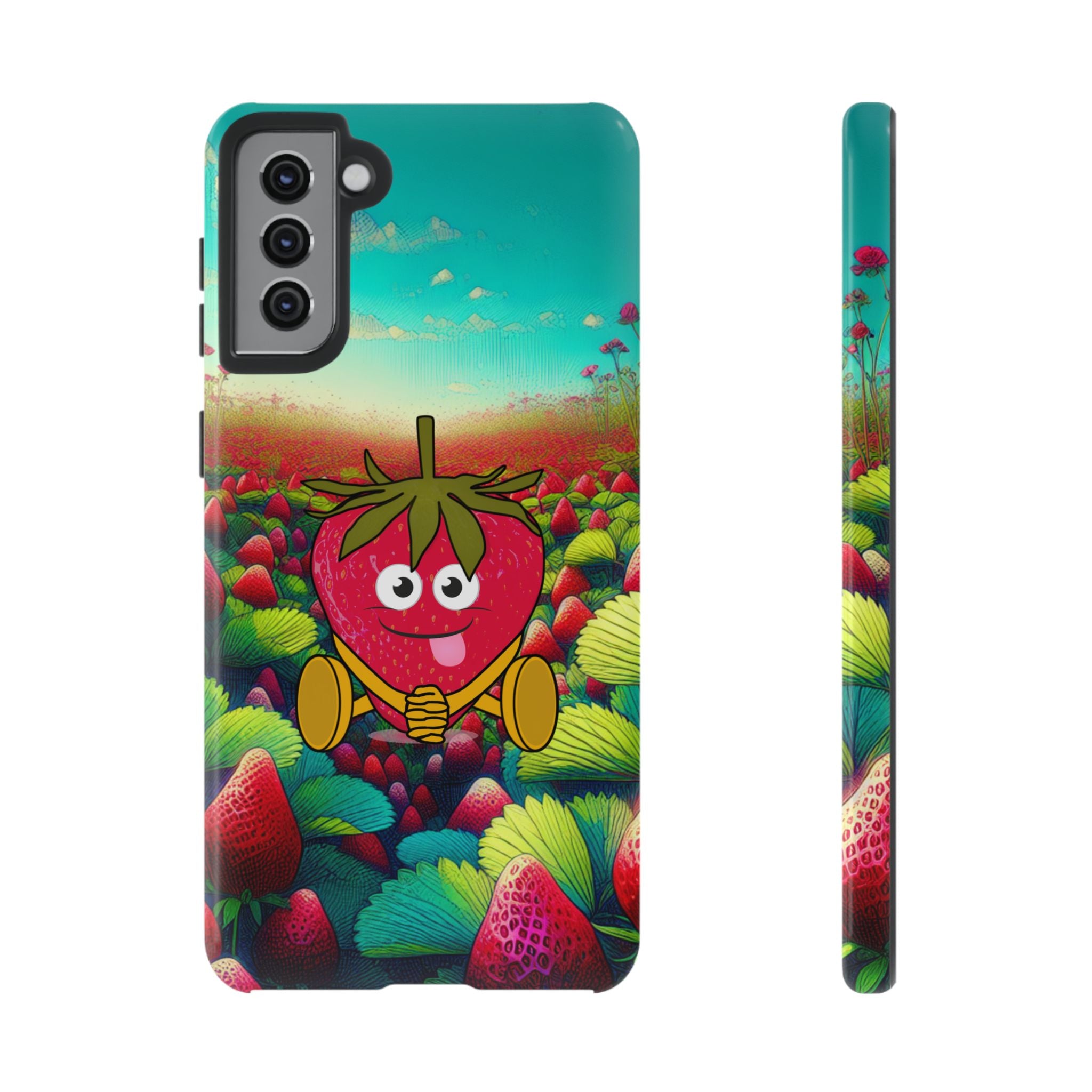 Cute Strawberry in the strawberry fields Tough Cases