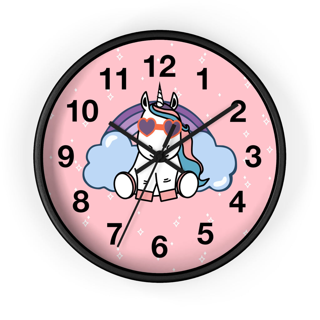 Unicorn Rainbow Wall Clock, Magical Fantasy Decor, Cute Kids Room Clock, Colorful Nursery Art, Unique Gift for Unicorn Lover