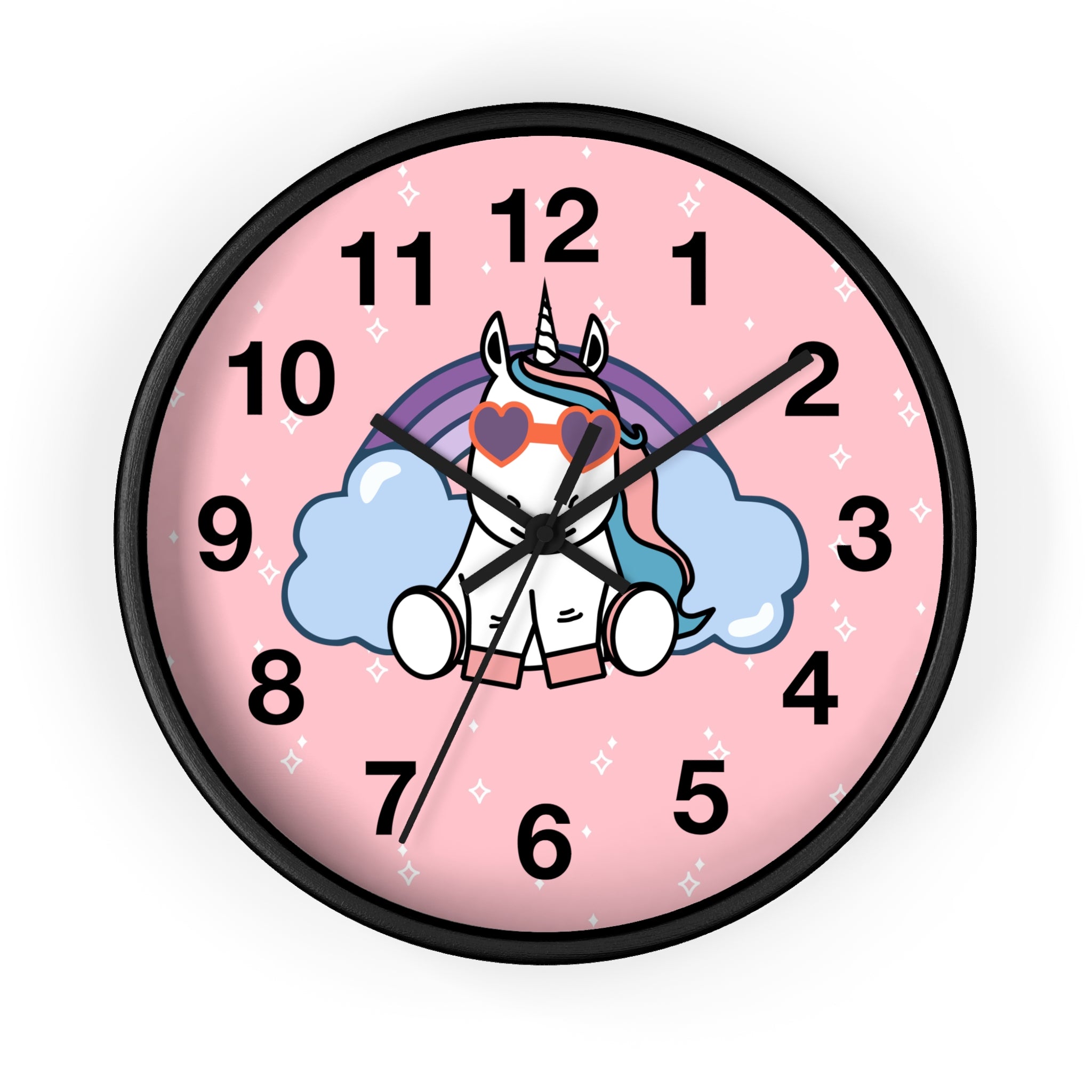 Unicorn Rainbow Wall Clock, Magical Fantasy Decor, Cute Kids Room Clock, Colorful Nursery Art, Unique Gift for Unicorn Lover