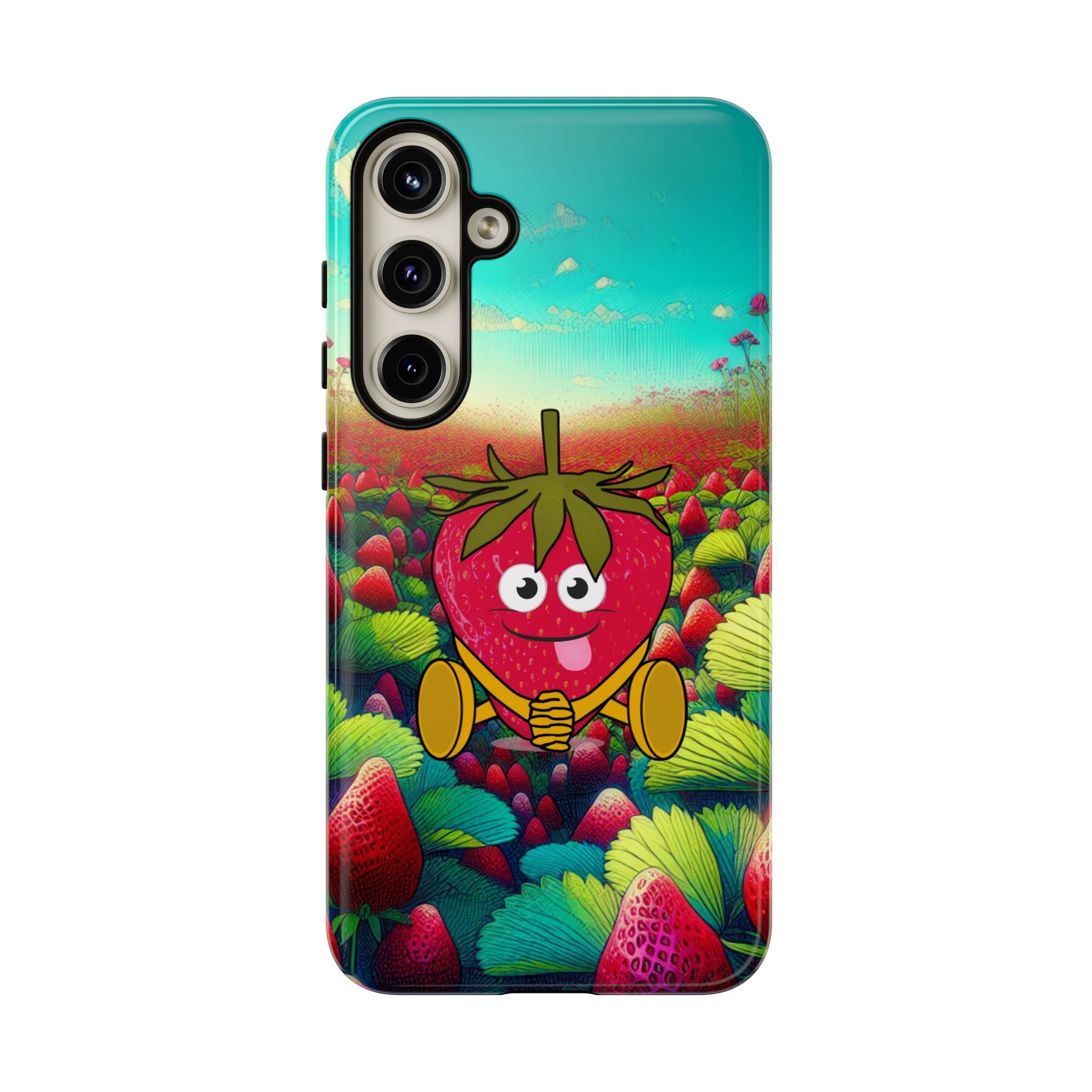 Cute Strawberry in the strawberry fields Tough Cases