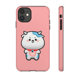 Kawaii Cow Tough Cases - Cute Animal Phone Cover for iPhone Galaxy Pixel, Cow Lover Gift, Animal Print Phone Case, Protective Smartphone