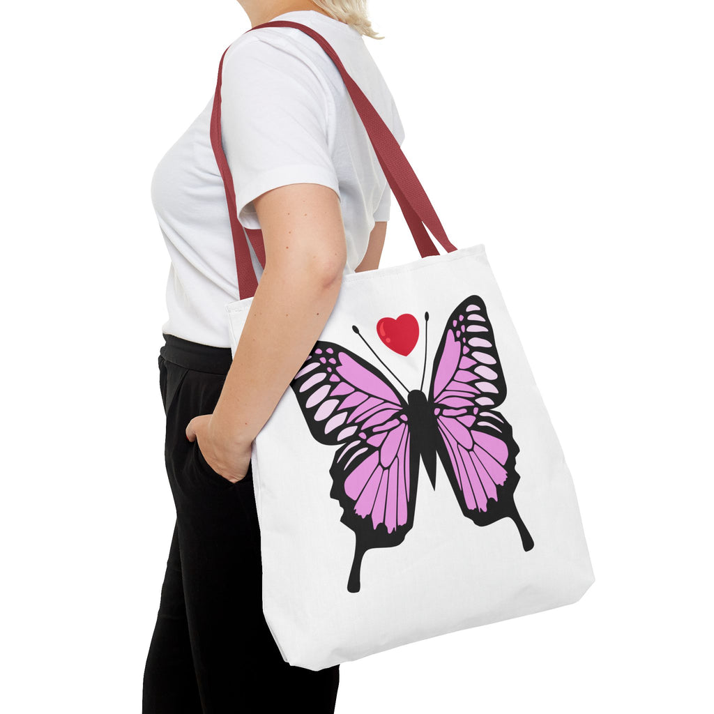 Pink Butterfly Tote Bag - Feminine Floral Design