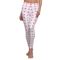 Heart Grid Love Leggings, Valentine's Day Pants, Rosa Hearts Design, Women's Casual Leggings, Gift for Her