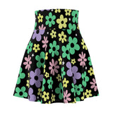Groovy Bloom Skater Skirt - Floral Women's Skater Skirt