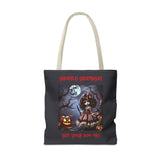 Halloween Doll With a Mix of Scary and Sweet Tote Bag