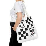 Kawaii Pandas Chessboard Tote Bag