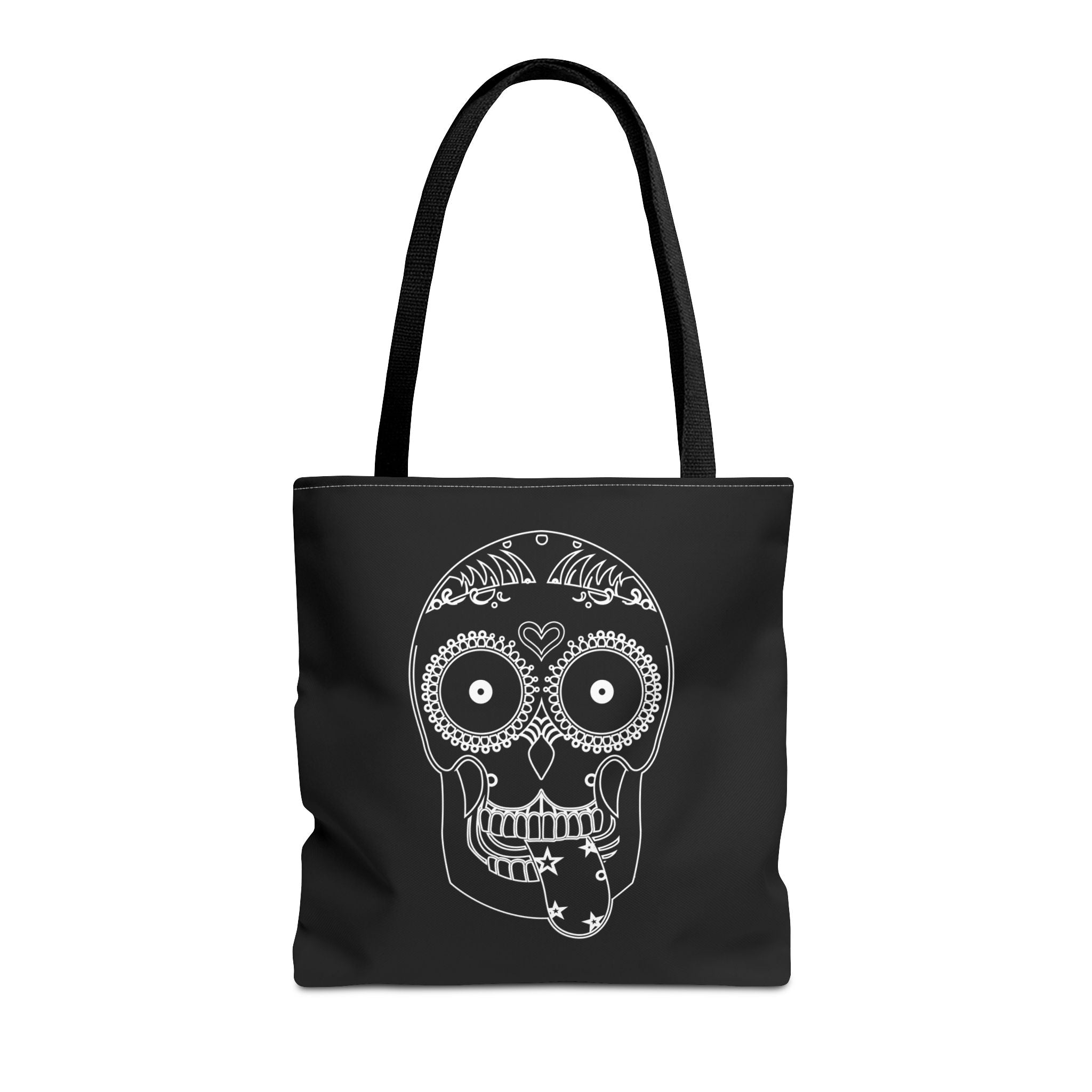 Gothic Skull Tote Bag, Halloween Bag, Spooky Shoulder Bag, Skull and Spider Grocery Tote, Gothic Handbag, Creepy Skull Purse