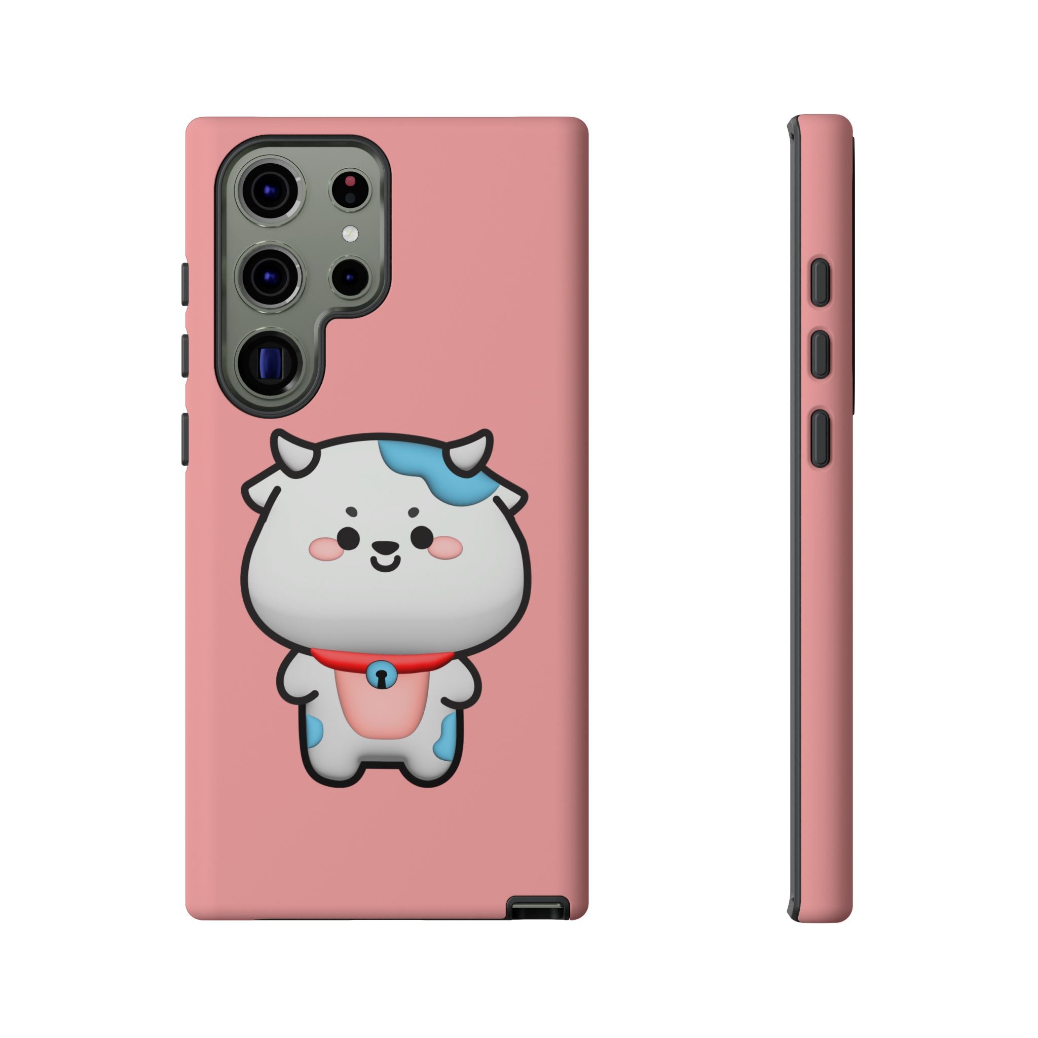 Kawaii Cow Tough Cases - Cute Animal Phone Cover for iPhone Galaxy Pixel, Cow Lover Gift, Animal Print Phone Case, Protective Smartphone
