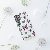 Butterfly Pattern White Background Tough Cases