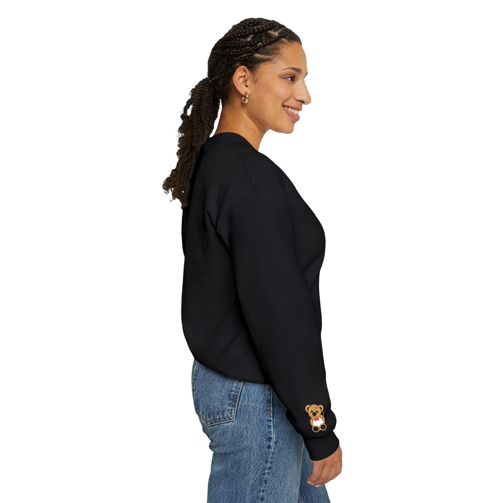 Embroidered Little Teddy Bear Crewneck Sweatshirt