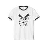 Sinister Smirk Ringer Tee - Evil Grin Goth T-Shirt