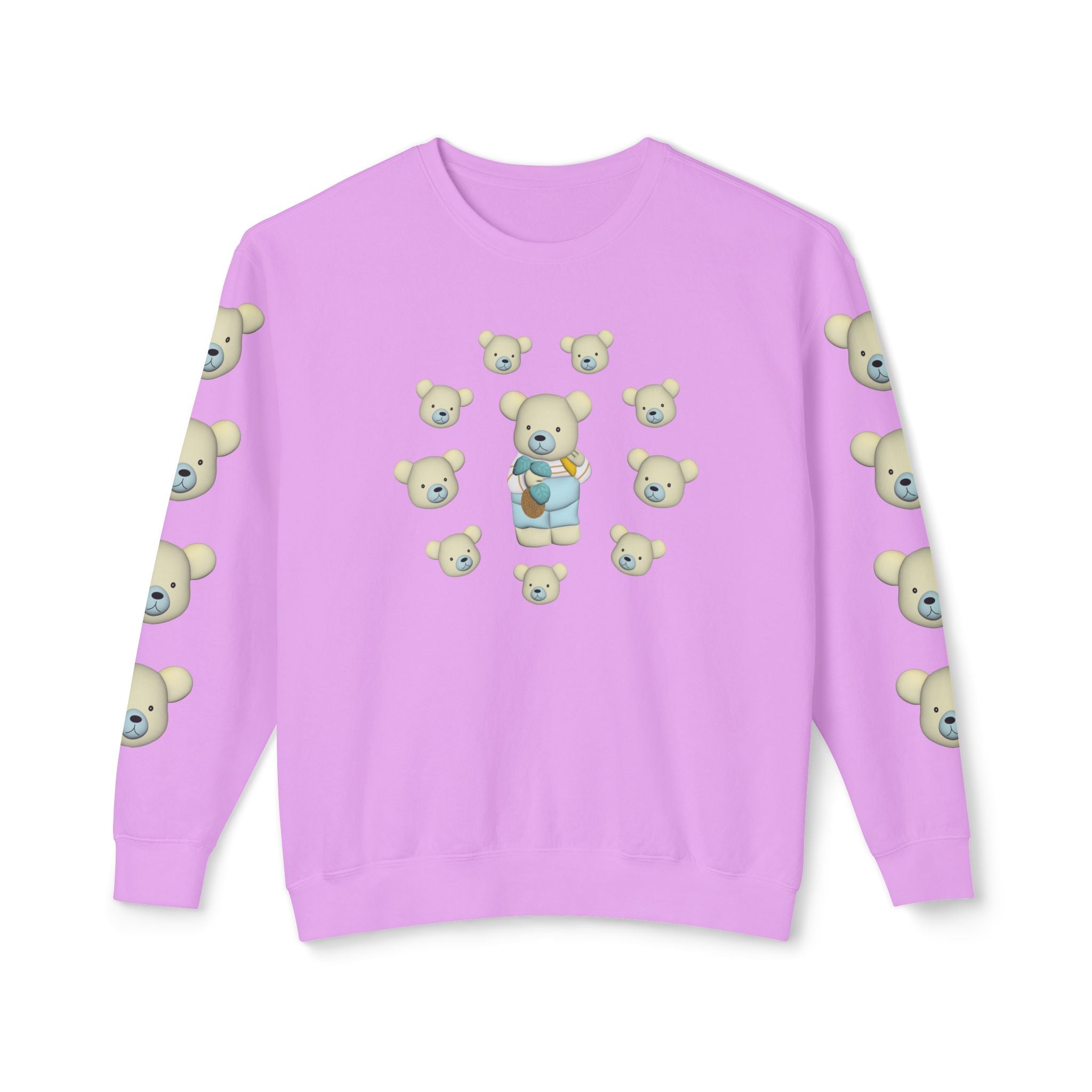 Garden Bear and Bear Heads Sweatshirt, Cute Wildlife Jumper, Nature Lover Gift, Cozy Outdoor Apparel, Woodland Animal Clothing, Forest