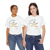 Funny Crazy Duck Unisex Heavy Cotton Tee, Novelty Shirt, Graphic Tee, Gift for Animal Lovers, Quirky Duck Design