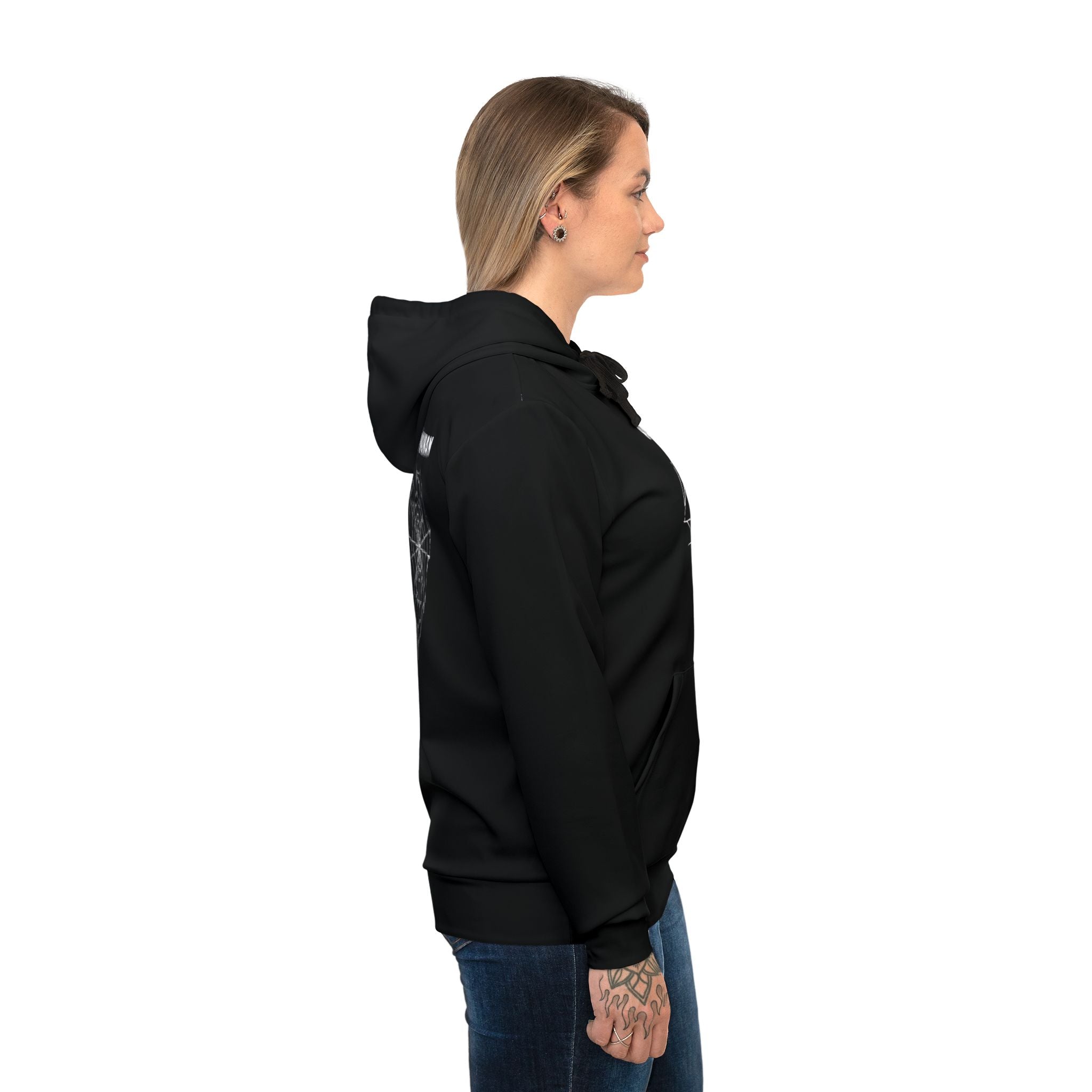 Gothic Spider Web Heart Athletic Hoodie - Halloween Sweatshirt, Creepy Workout Jacket, Dark Fitness Outfit, Emo Athletic Top, Gothic Heart