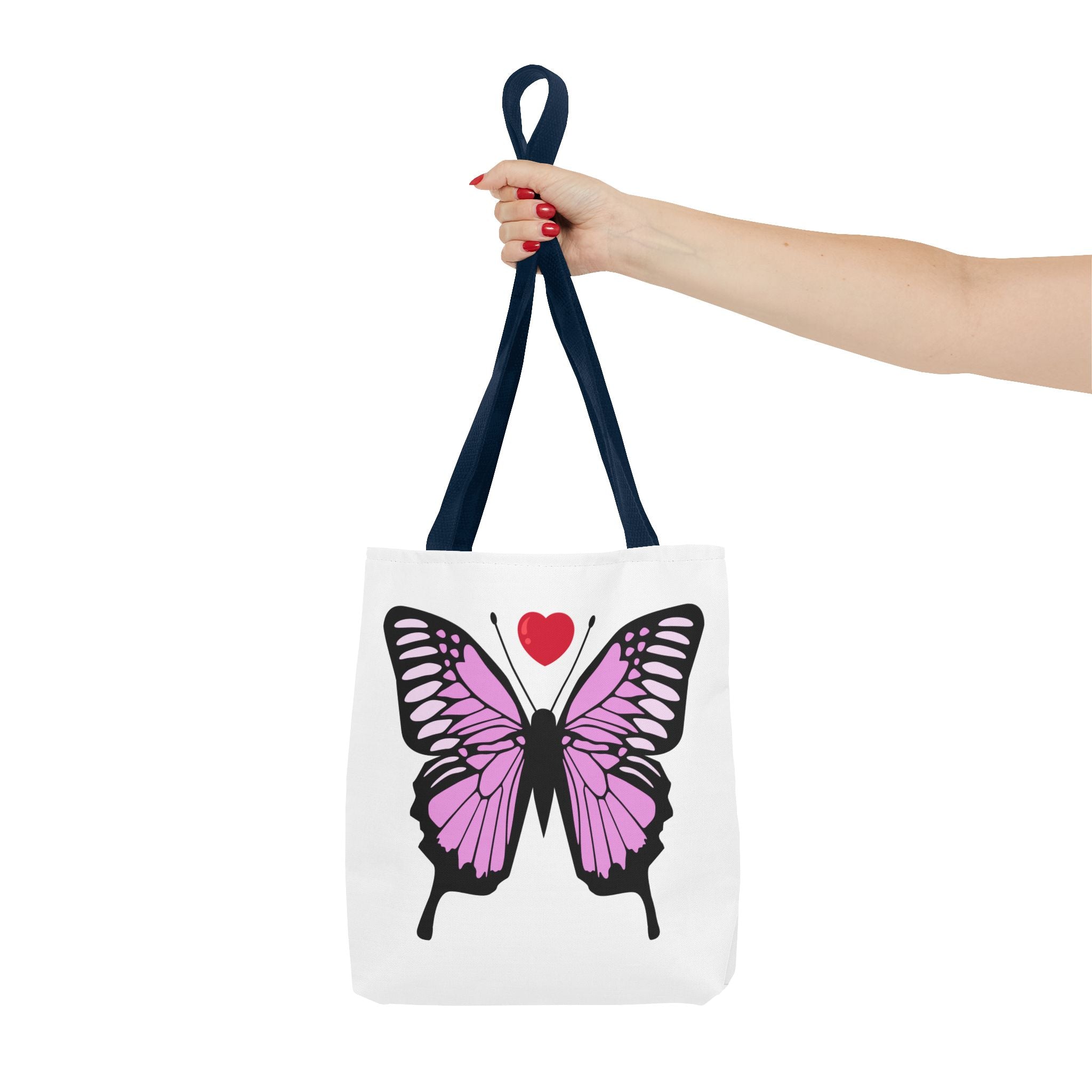 Pink Butterfly Tote Bag - Feminine Floral Design