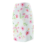 Blooming Grace Floral Skirt - Women's Pencil Skirt - Flower Patterned Skirt