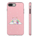 Kawaii Cat Rainbow Tough Cases, Cute Kitty Phone Cover, Protective Phone Case, Adorable Cat Lover Gift, Fun Rainbow Cat Phone Accessories