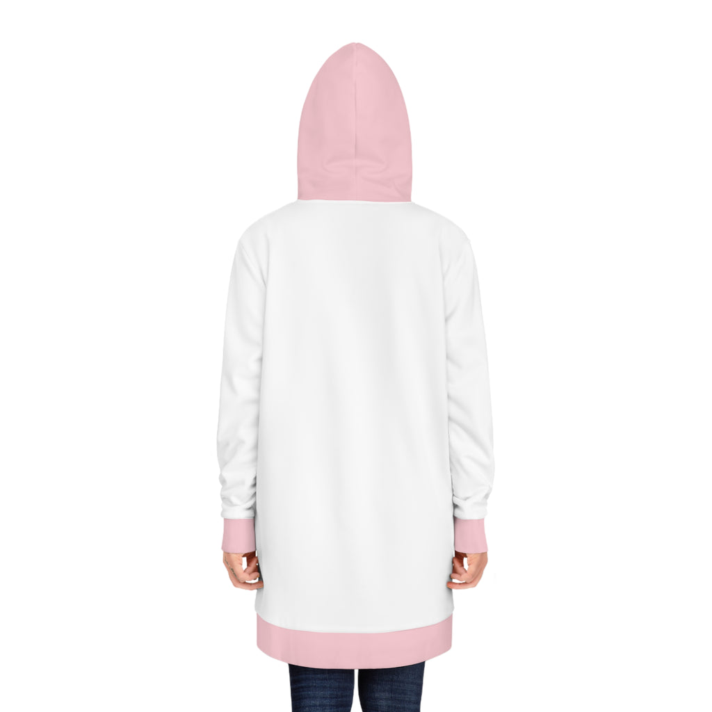 Cute Rabbit I Love You Women's Hoodie Dress, Valentine's Day Gift, Cozy Animal Graphic Sweatshirt Outfit, Bunny Lover Merch