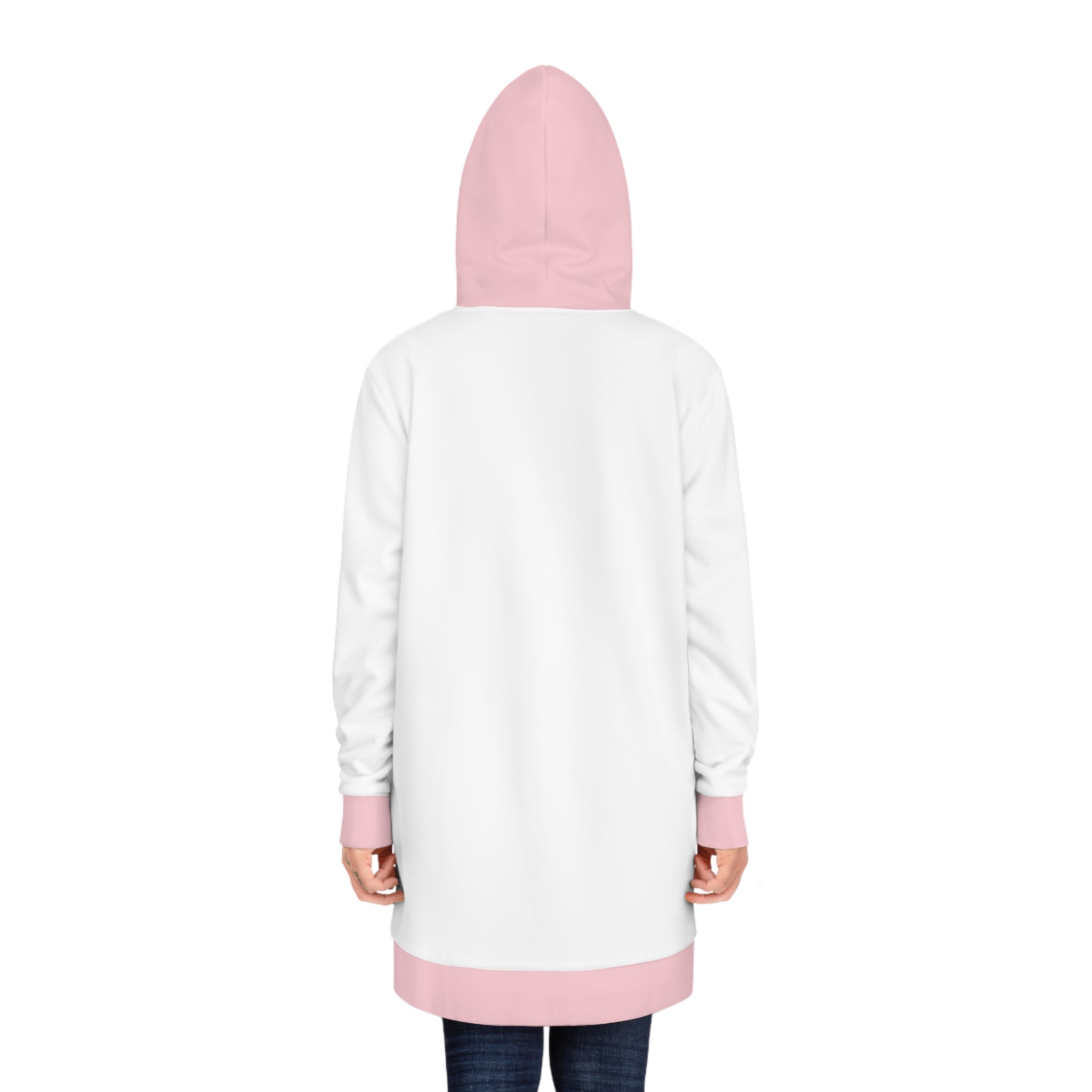 Cute Rabbit I Love You Women's Hoodie Dress, Valentine's Day Gift, Cozy Animal Graphic Sweatshirt Outfit, Bunny Lover Merch