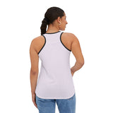 Racerback Tank Top - Kawaii Moo Graphic, Women's Summer Shirt, Funny Cow Print Tee