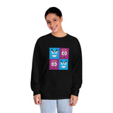 Bad and Good Face Woman Long Sleeve T-Shirt, Graphic Top for Her, Funny Print Shirt