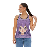 Otaku Blossom Women's Tank Top - Anime Flower Sleeveless Shirt - Japanese Cherry Blossom Tee - Kawaii Graphic Camisole