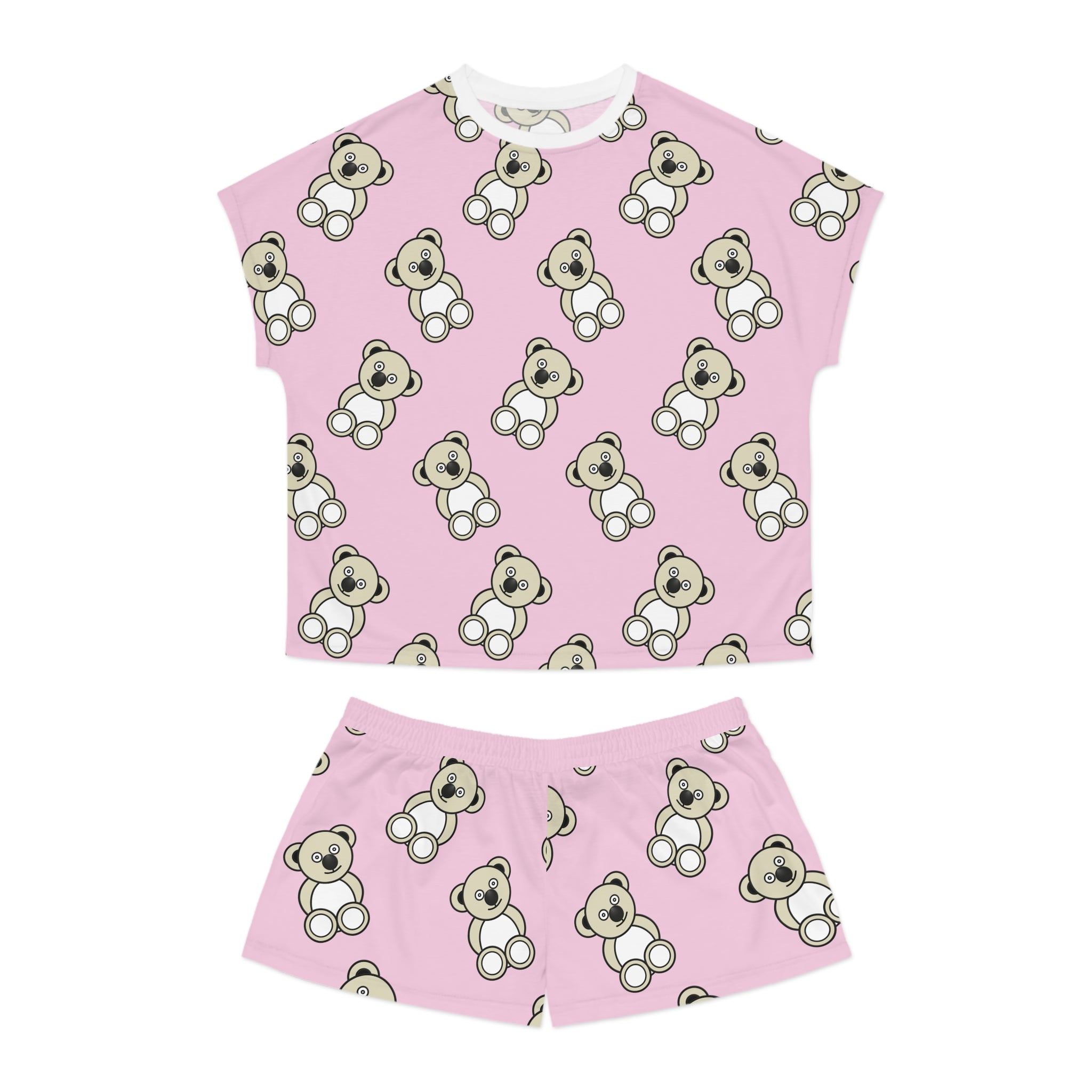 Cute Bears Pajama Set, Women's Sleepwear, Short PJ Set, Matching Pajamas, Lounge Set