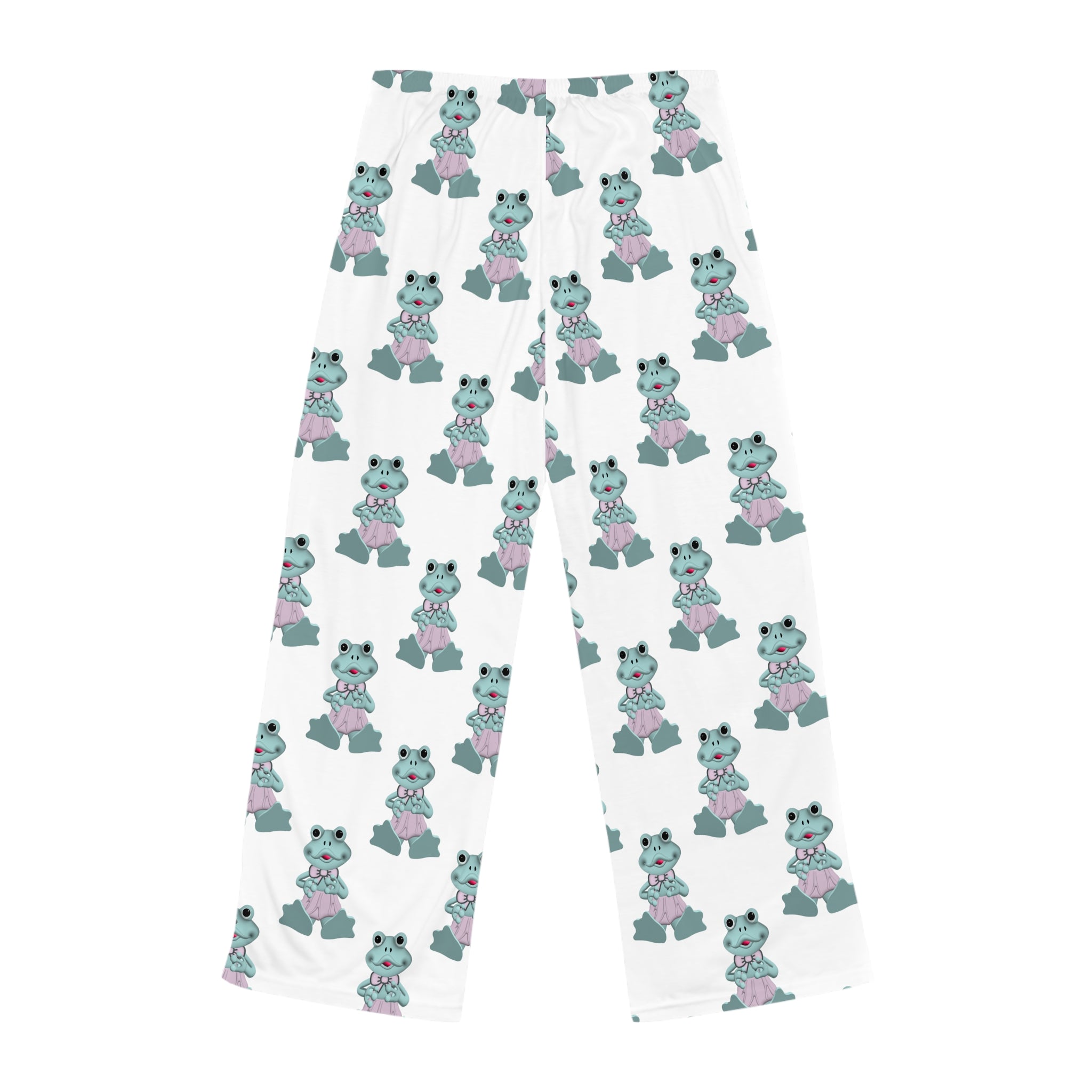 Pastel Frog Women's Pajama Pants, Cute Frog PJ Bottoms, Soft Lounge Sleepwear, Cozy Nightwear, Comfy Sleep Pants