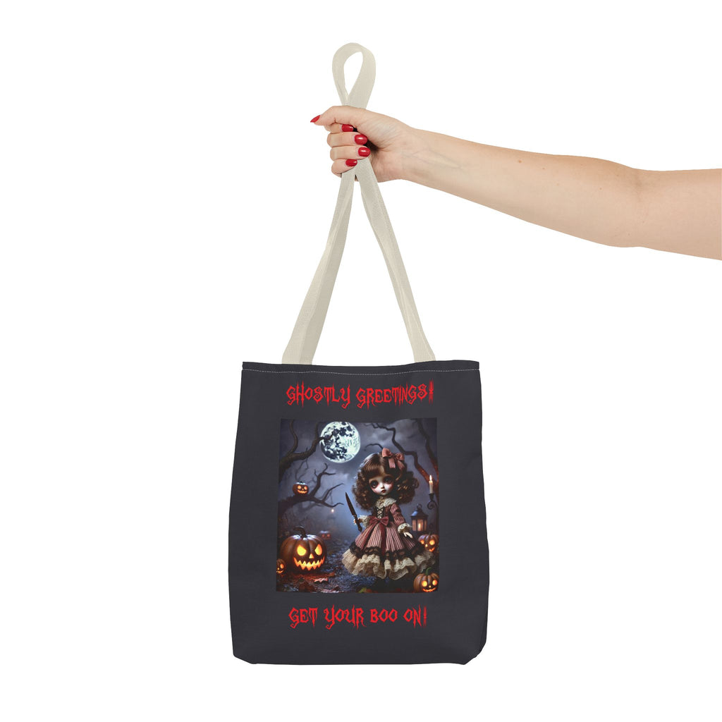 Halloween Doll With a Mix of Scary and Sweet Tote Bag