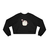 Kawaii Bear Cropped Sweatshirt, Cute Teddy Bear Fleece Pullover, Japanese Style Jumper, Harajuku Fashion, Winter Top for Women