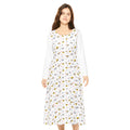 Cool Cats Pattern Women's Long Sleeve Dress