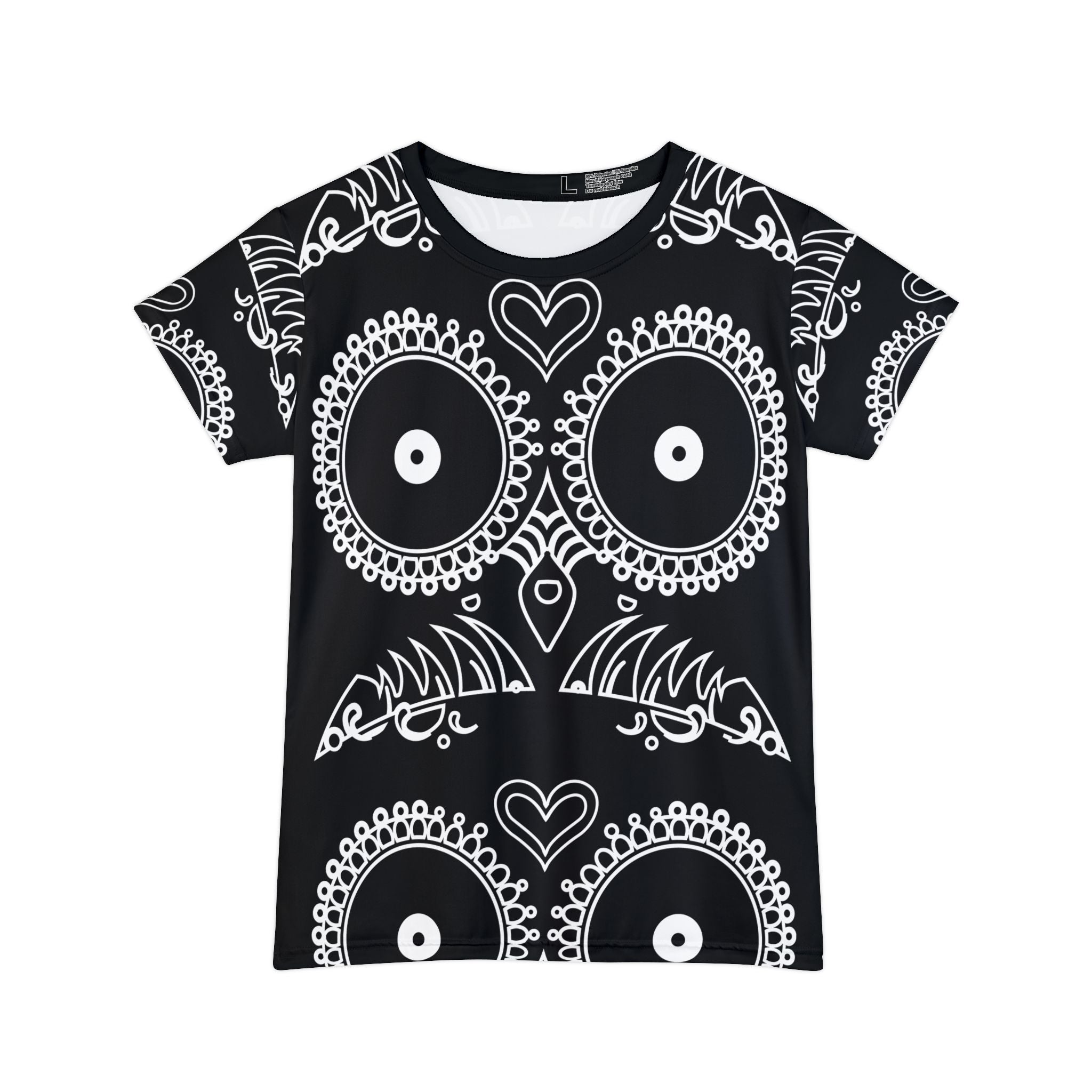 Skulls Women's Short Sleeve Shirt - Edgy Gothic Tee, Punk Rock Top, Alternative Fashion Blouse, Cool Skeleton T-Shirt, Rebel Clothing