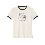 Kawaii Cute Hamster Ringer Tee - Cotton T-Shirt - Animal Lover Gift - Funny Graphic Tee - Cute Rodent Shirt