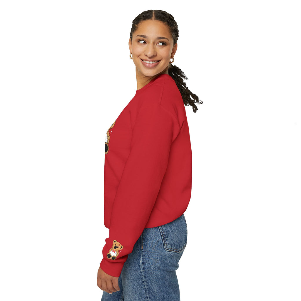 Embroidered Little Teddy Bear Crewneck Sweatshirt