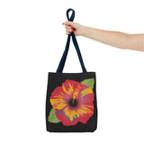 Poppy Tote Bag - Floral Canvas Shoulder Bag for Women, Flower Printed Grocery Tote, Reusable Shopping Handbag, Eco-Friendly Beach Bag, Gift