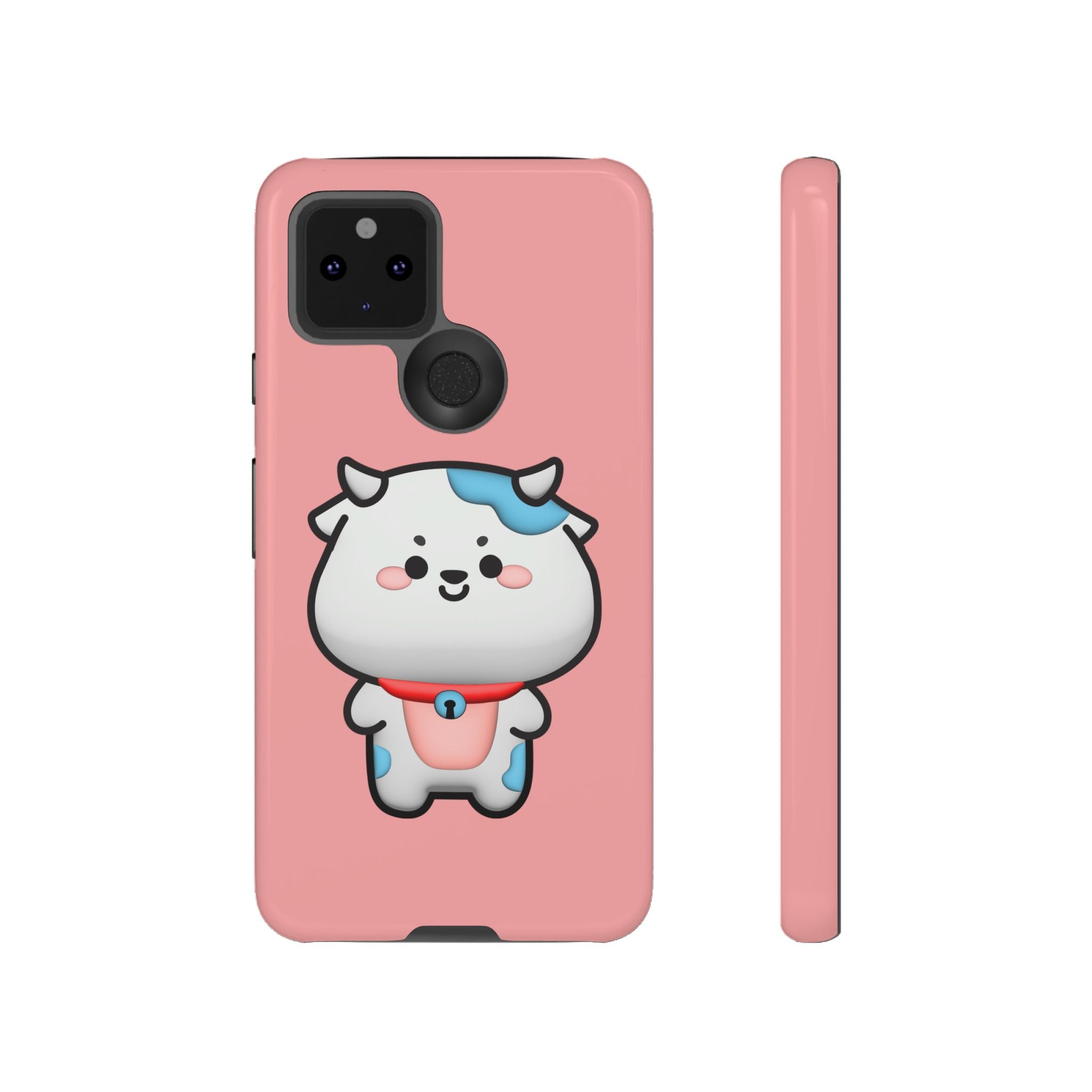 Kawaii Cow Tough Cases - Cute Animal Phone Cover for iPhone Galaxy Pixel, Cow Lover Gift, Animal Print Phone Case, Protective Smartphone