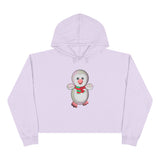 Kawaii Penguin Crop Hoodie, Cute Animal Lover Gift, Cozy Winter Top, Japanese Style Sweatshirt, Adorable Graphic Jumper