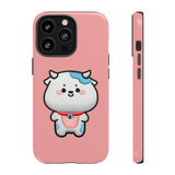 Kawaii Cow Tough Cases - Cute Animal Phone Cover for iPhone Galaxy Pixel, Cow Lover Gift, Animal Print Phone Case, Protective Smartphone