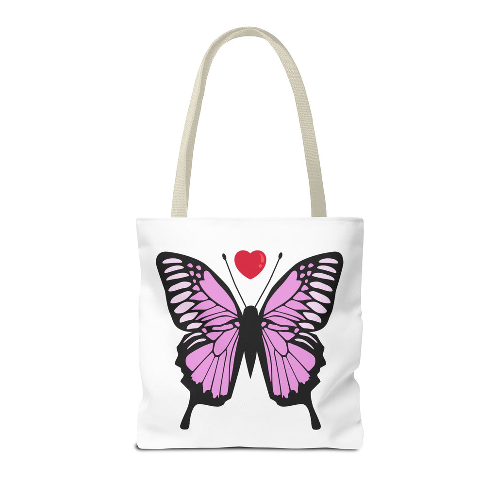 Pink Butterfly Tote Bag - Feminine Floral Design
