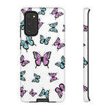 Butterfly Pattern White Background Tough Cases