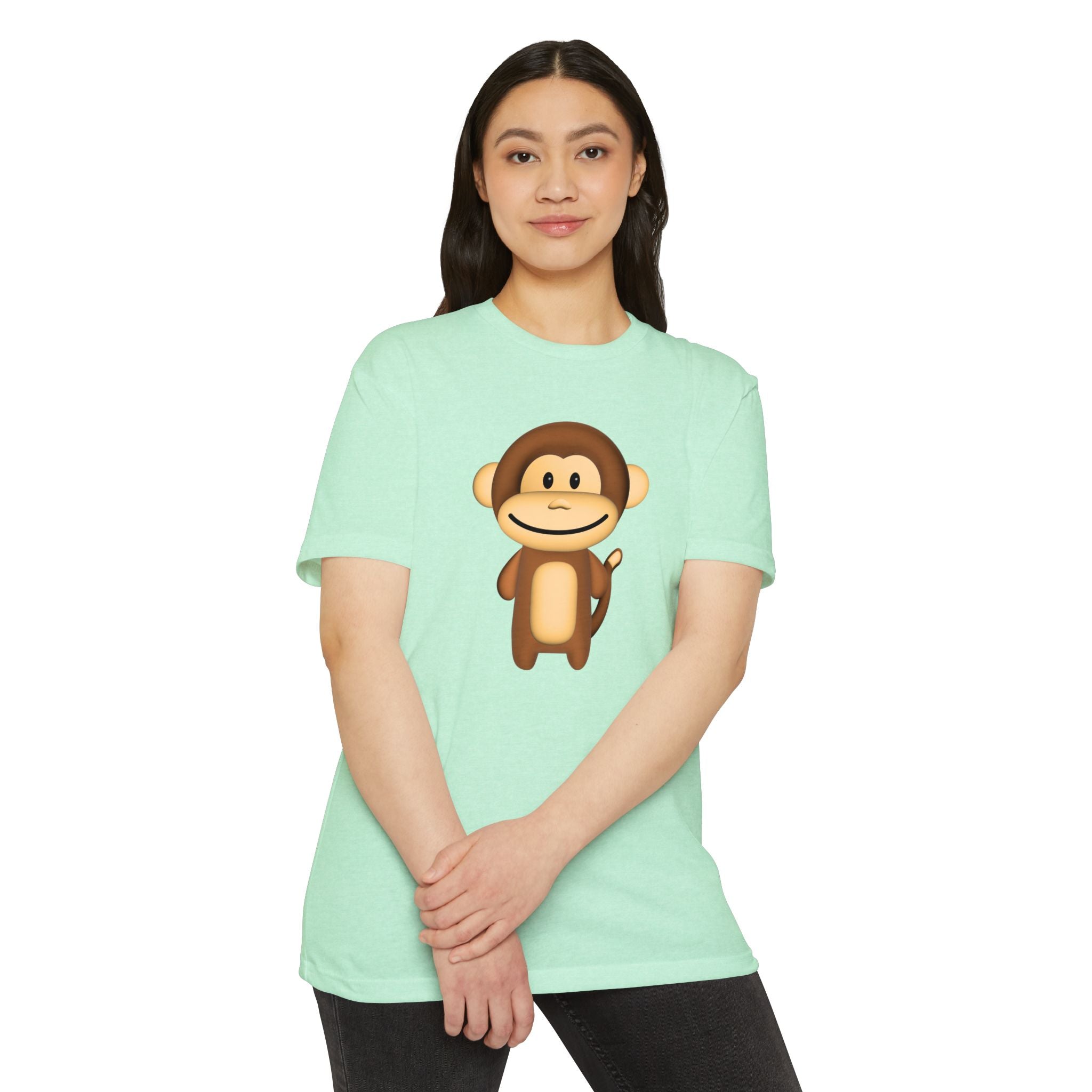 Kawaii Monkey T-shirt - Unisex CVC Jersey