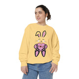 Rabbit With I Love You Heart Sweatshirt, Valentine's Day Gift, Unisex Jumper, Bunny Lover Pullover, Cozy Winter Apparel, Cute Animal