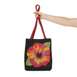 Poppy Tote Bag - Floral Canvas Shoulder Bag for Women, Flower Printed Grocery Tote, Reusable Shopping Handbag, Eco-Friendly Beach Bag, Gift