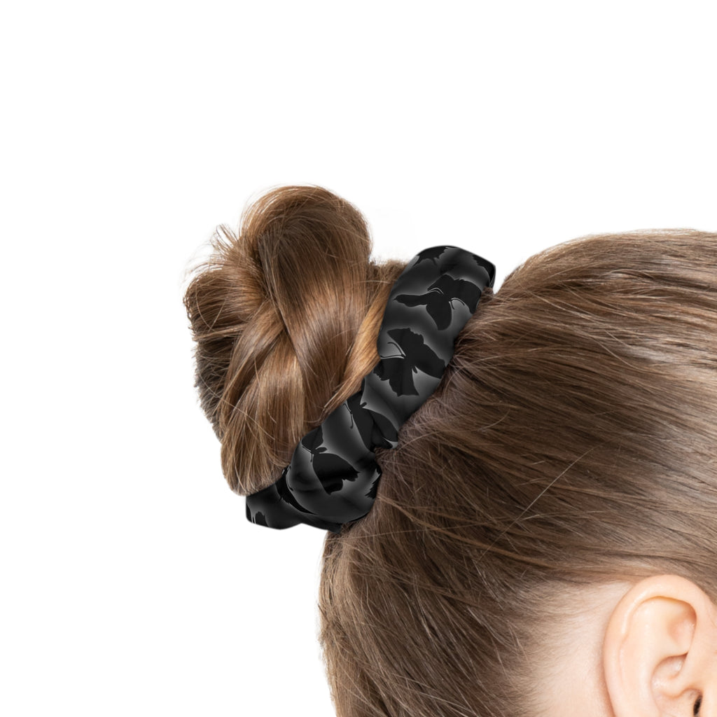 Butterflies Glow Silhouette Scrunchie, Hair Tie, Ponytail Holder, Hair Accessory, Elastic Band, Gift for Her, Butterfly Lover