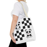 Kawaii Pandas Chessboard Tote Bag