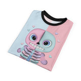 Pastel Skeleton Unisex Tee - Star Sleeves Halloween Costume Shirt